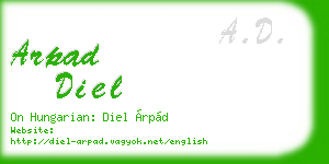 arpad diel business card
